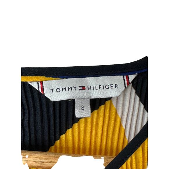 Tommy Hilfiger Multi-Color Color Block Crepe Shift Dress Women's Size 8 - Picture 8 of 11